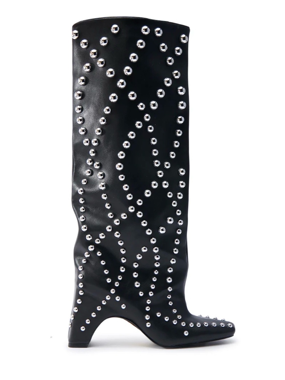 Black Studded Over-the-Knee Boots